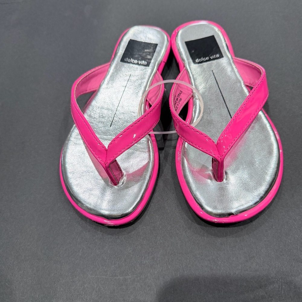 Dolce Vita Fuchsia and Metallic Sandals